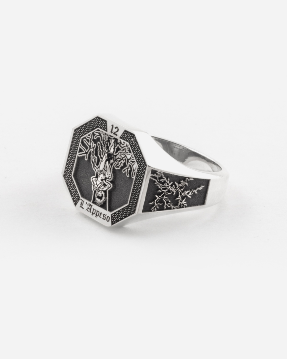 THE HANGED MAN TAROT CARD SIGNET RING