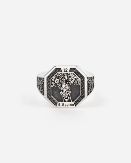 THE HANGED MAN TAROT CARD SIGNET RING
