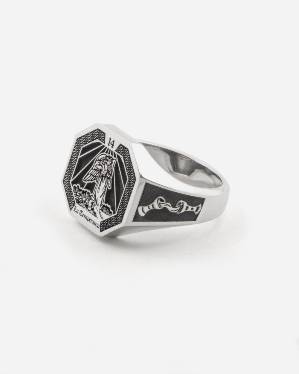 TEMPERANCE TAROT CARD SIGNET RING