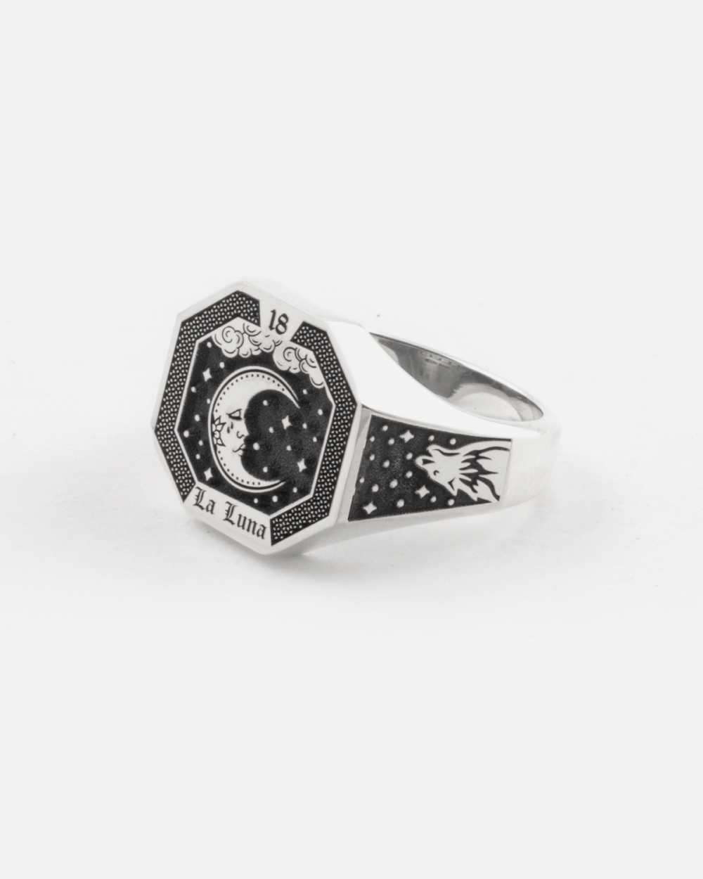 THE MOON TAROT CARD SIGNET RING