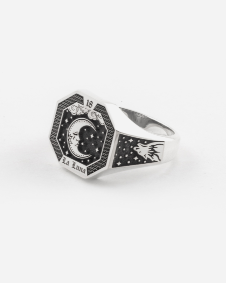 THE MOON TAROT CARD SIGNET RING