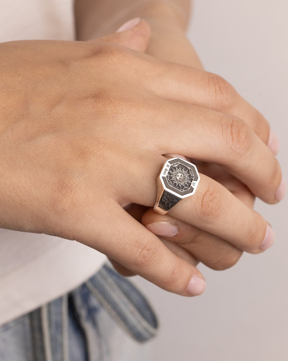 THE MOON TAROT CARD SIGNET RING