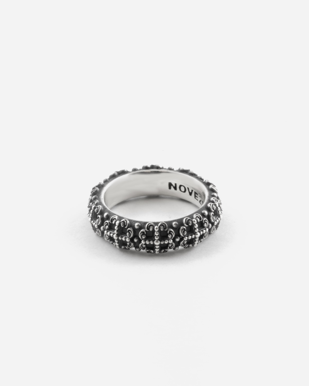 ANILLO ALIANZA GÓTICA PROMESA DE PLATA