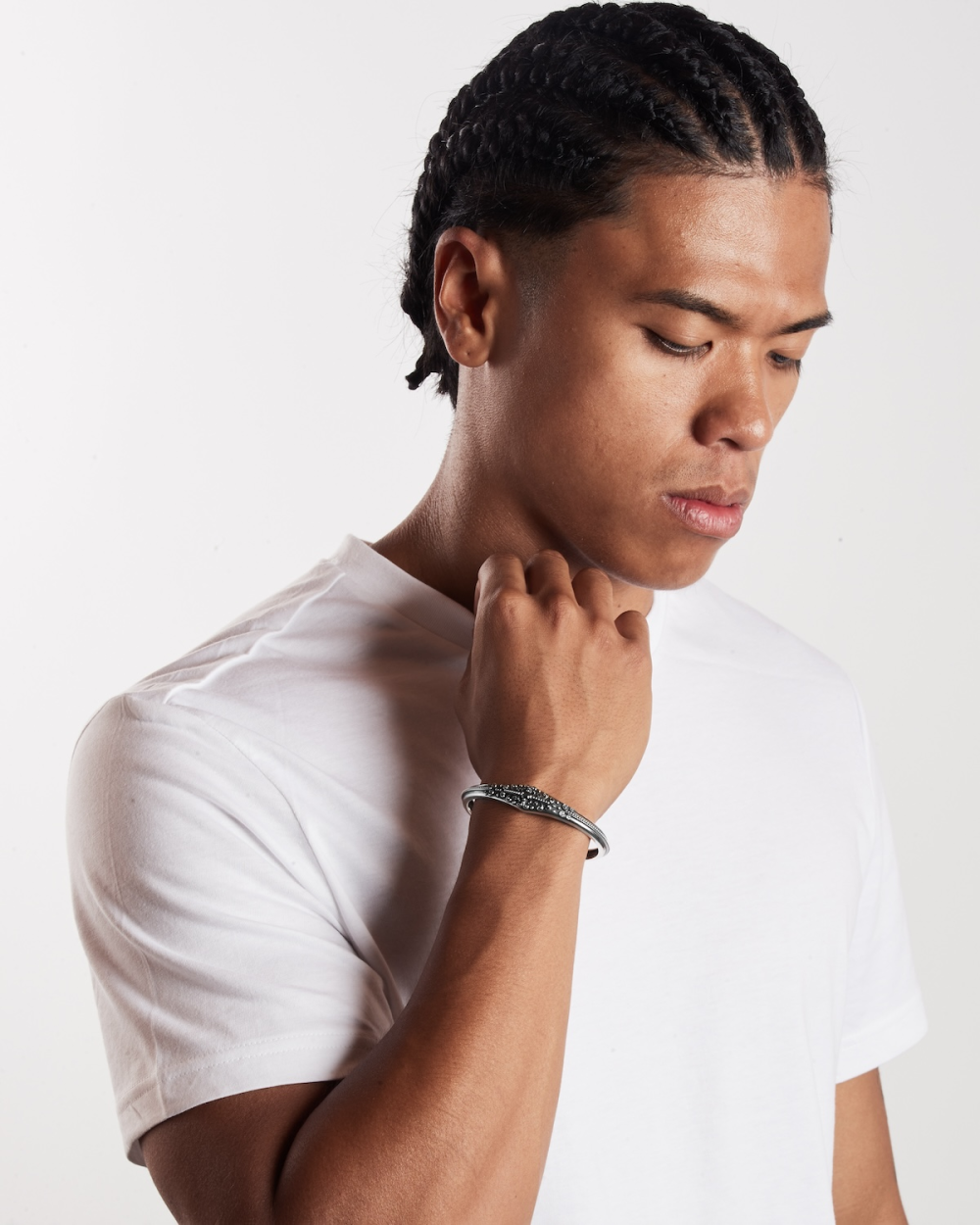 PULSERA RÍGIDA GÓTICA ALMA DE PLATA...