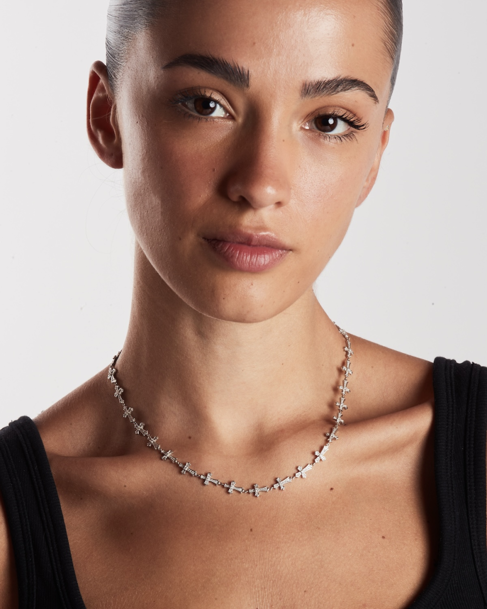 COLLIER CROIX GOTHIQUES EN ARGENT...