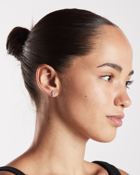 BOUCLE D'OREILLE LOBE CROIX... 2