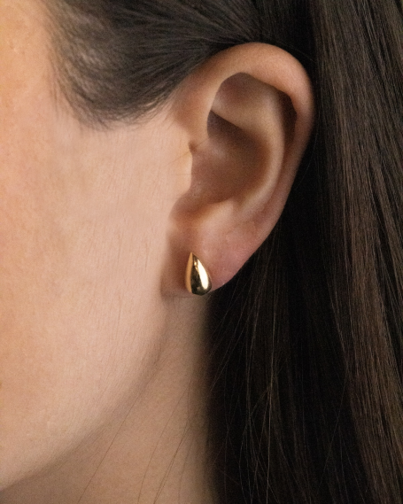 TEARDROP STUD EARRING GOLD... 2
