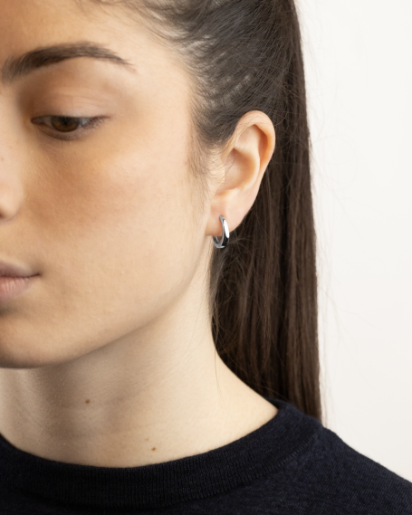 SILVER HOOP EARRING DIAM 11... 2