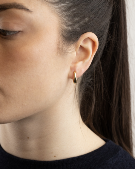 BOUCLE D'OREILLE CERCLE DIAM 11 MM AVEC LOQUET PLAQUÉE OR JAUNE