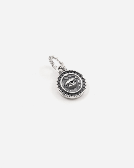 MINI CHARM COLGANTE TAROT EL ERMITAÑO DE PLATA