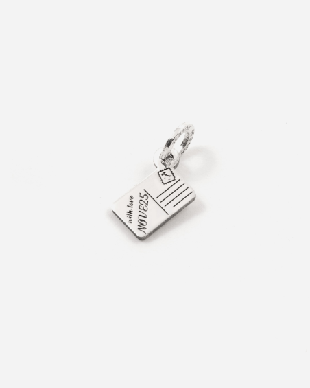 MINI CHARM PENDANT CARTE POSTALE EN ARGENT