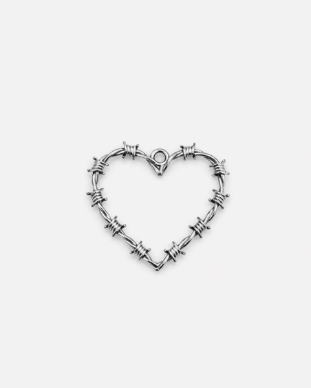 COLGANTE CORAZÓN CADENA ALAMBRE DE ESPINO