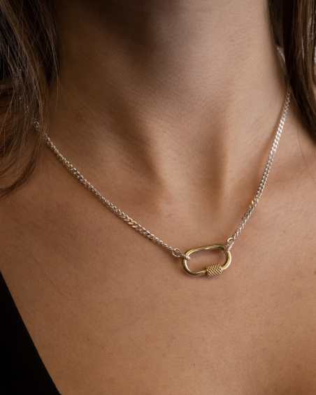 GOLD PLATED BRONZE MINI OVAL CLASP