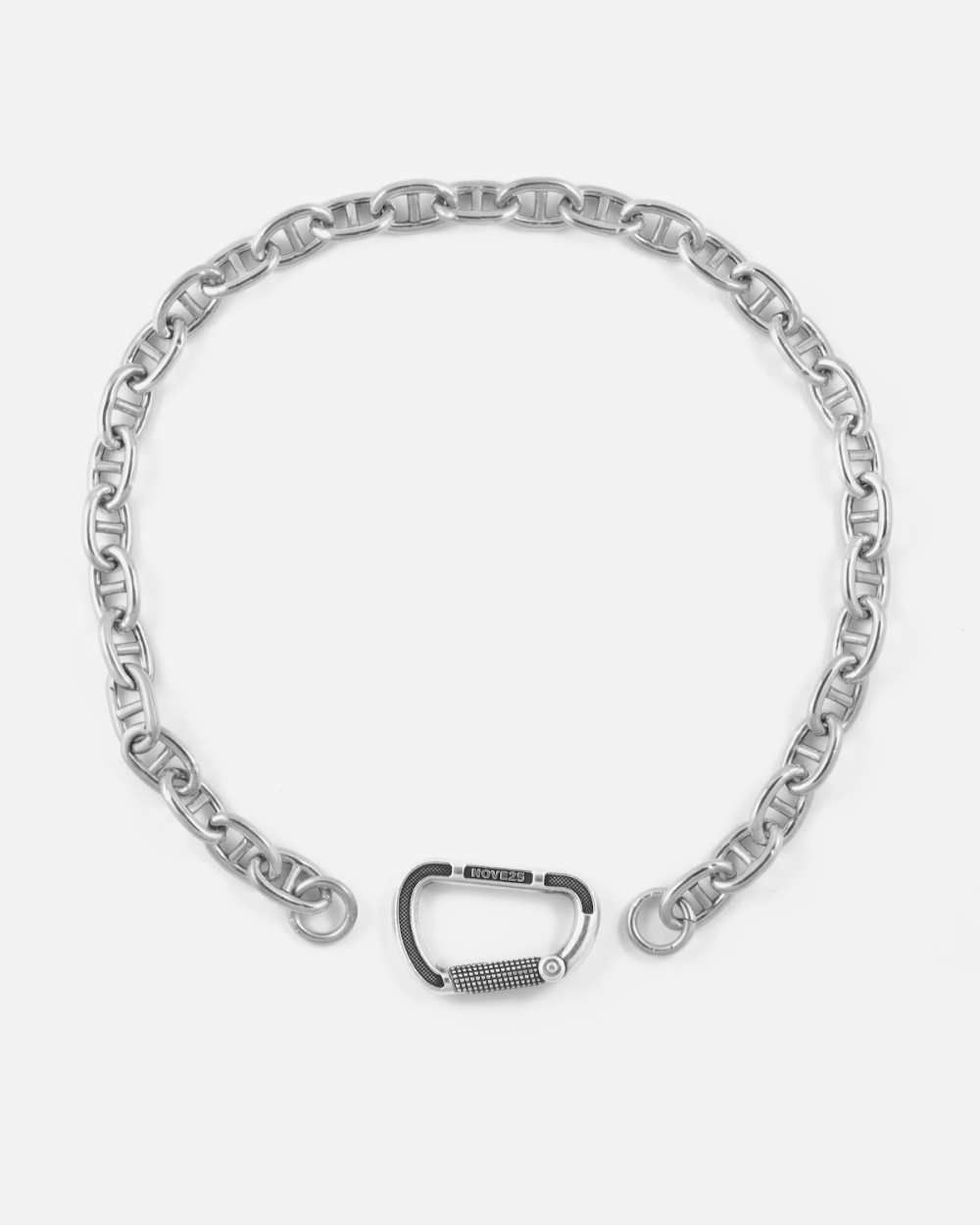 SILVER CHAIN CROSSBAR WITH BRONZE BIG...