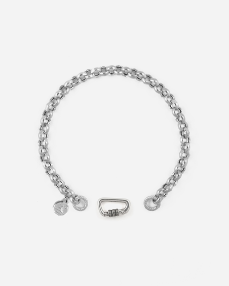 PULSERA BERGER 500 DE PLATA CON MOSQUETÓN