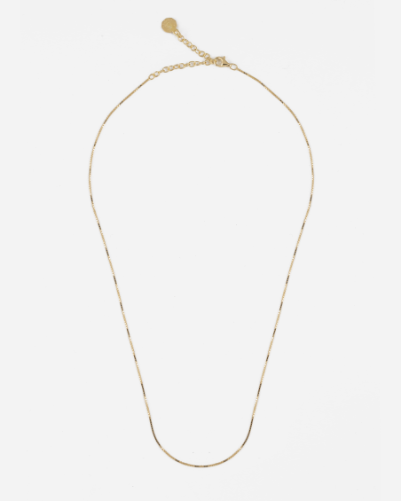 MINI GOLD PLATED BOX CHAIN NECKLACE