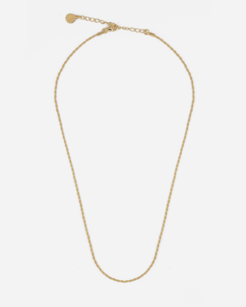 COLLIER MINI CHAÎNE CORDE PLAQUÉ OR