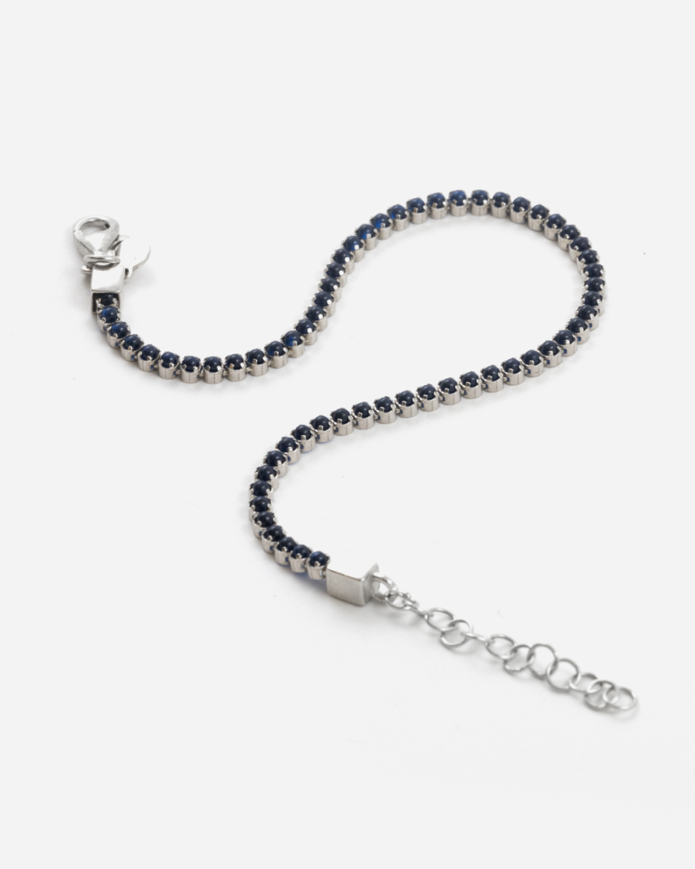 TENNISARMBAND AUS SILBER MIT BLAUEN...