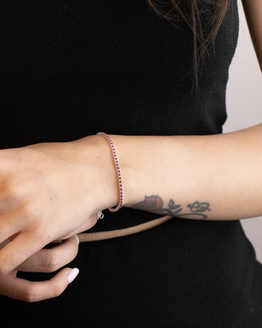 PULSERA TENNIS DE PLATA CON PIEDRAS...