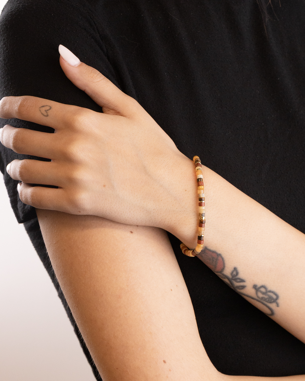 GOLD PLATED BROWN ELEMENTS BRACELET