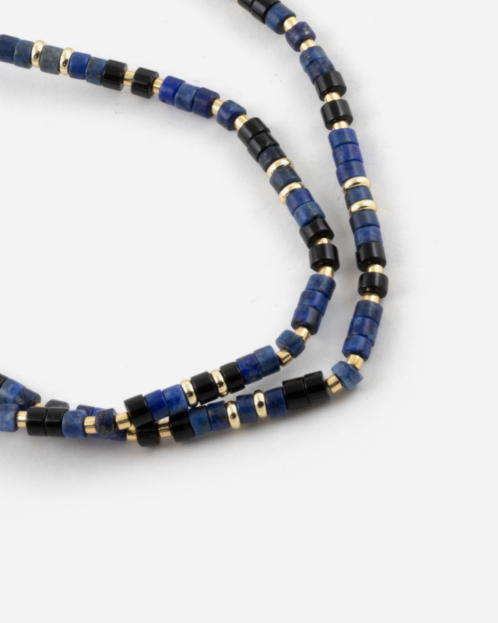 GOLD PLATED MINI BLUE ELEMENTS NECKLACE