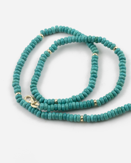 GOLD PLATED LAKE NECKLACE