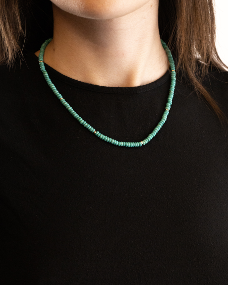 GOLD PLATED LAKE NECKLACE
