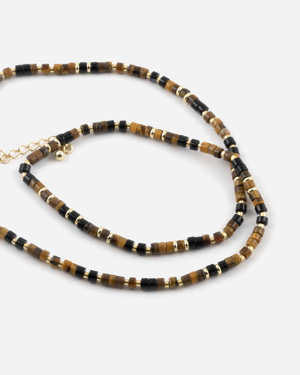GOLD PLATED MINI BROWN ELEMENTS NECKLACE