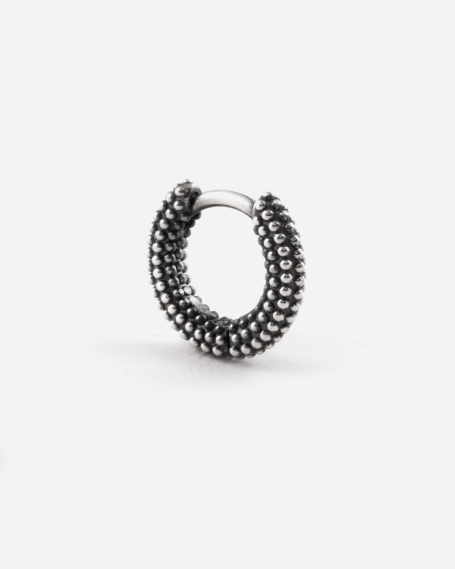 SILVER PLATED DOTTED HOOP...