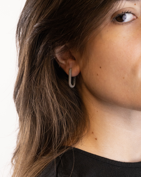 DOTTED OVAL EARRING WITH... 2